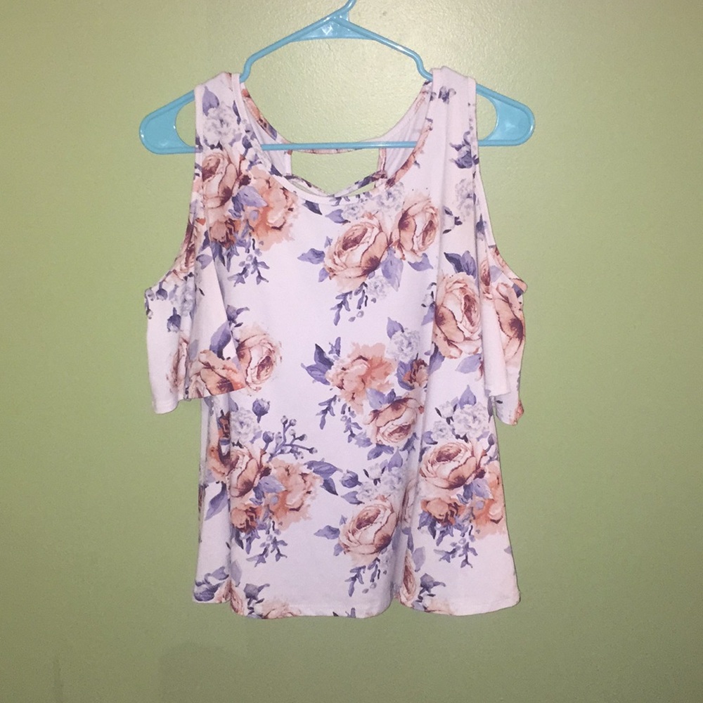 off the shoulder flower top